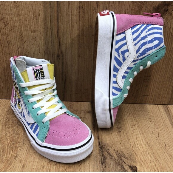 Vans Girls Disney 80's Mickey Minnie Mouse Sk8 Hi Shoes 90th Anniversary Kids 11 - Picture 1 of 16